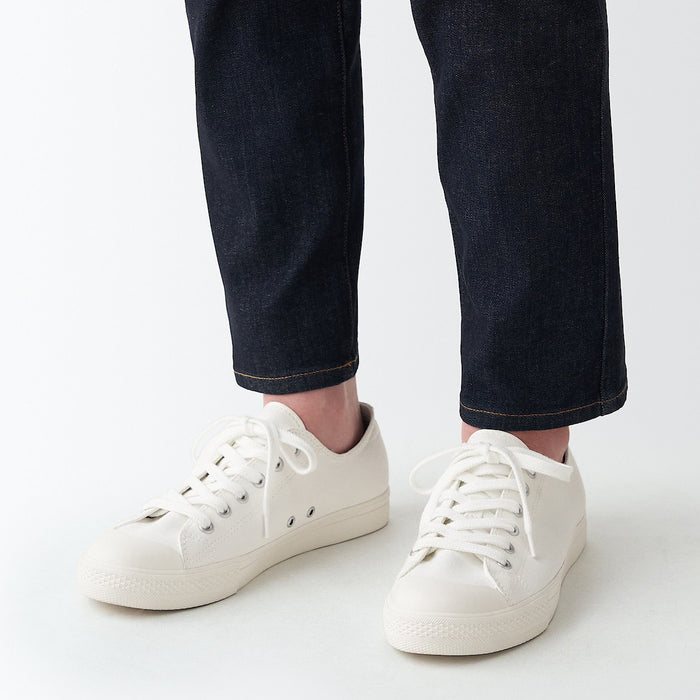MUJI basic canvas sneakers that are not easily stained by water/white shoes/men  and women one size larger | Lazada PH